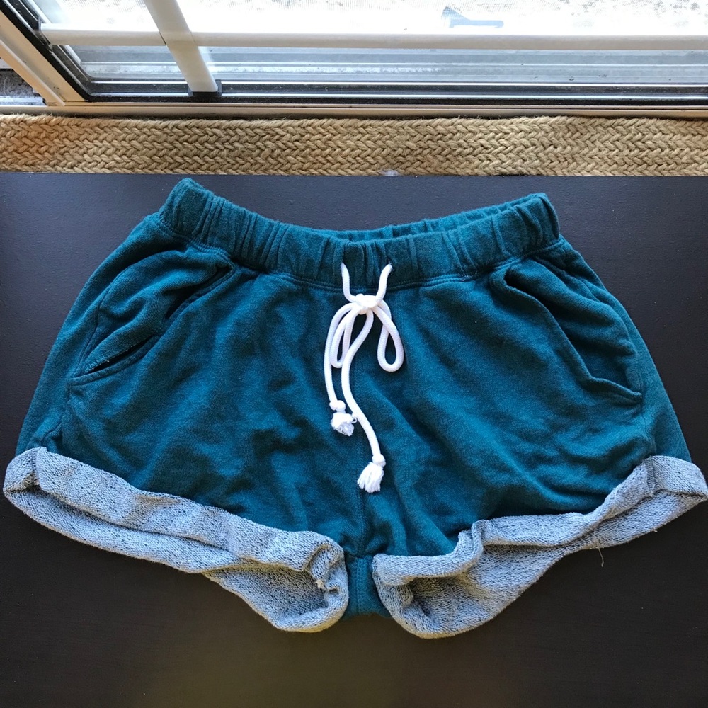 H&M - teal comfy shorts